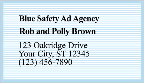Blue Safety Business Cards
