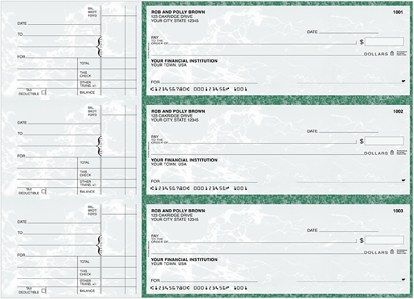 Hunter Green Marble General Purpose Checks