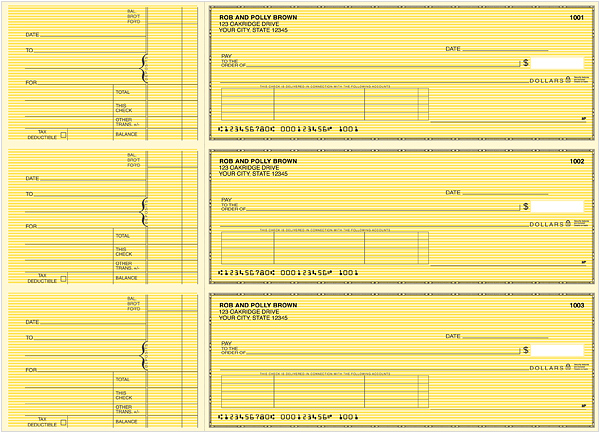 Yellow Safety Accounts Payable Checks