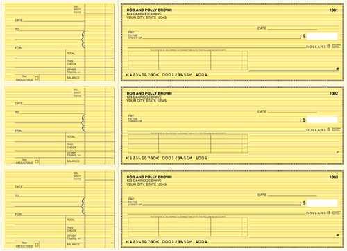 Yellow Safety Accounts Payable Checks