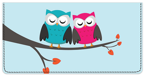Whimsical Owls Checkbook Cover