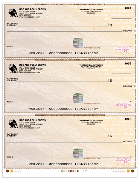 High Security Laser Draft Checks - Tan Safety