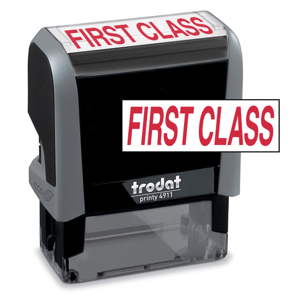 FIRST CLASS Stock Title Stamp